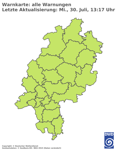 Aktuelle Wetterwarnungen für Kassel